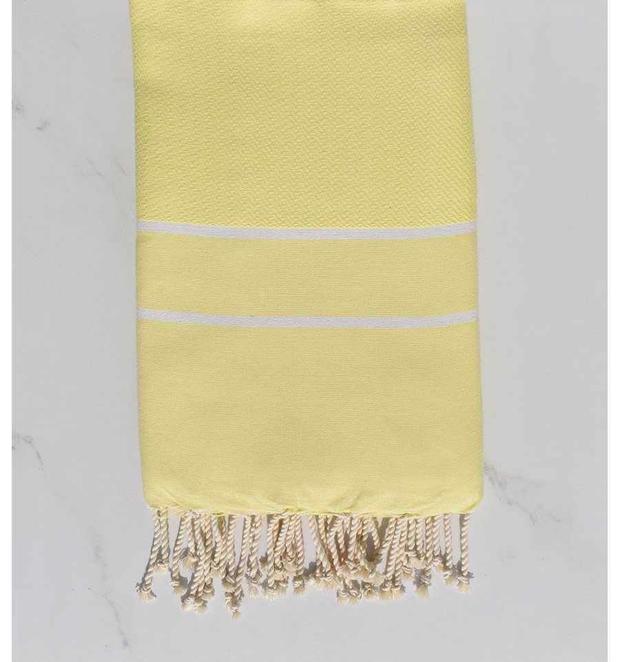 Fouta chevron jaune clair