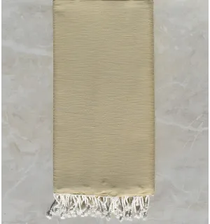 Jeté flammé beige