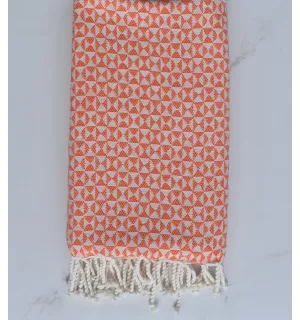 Fouta papillon orange clair 