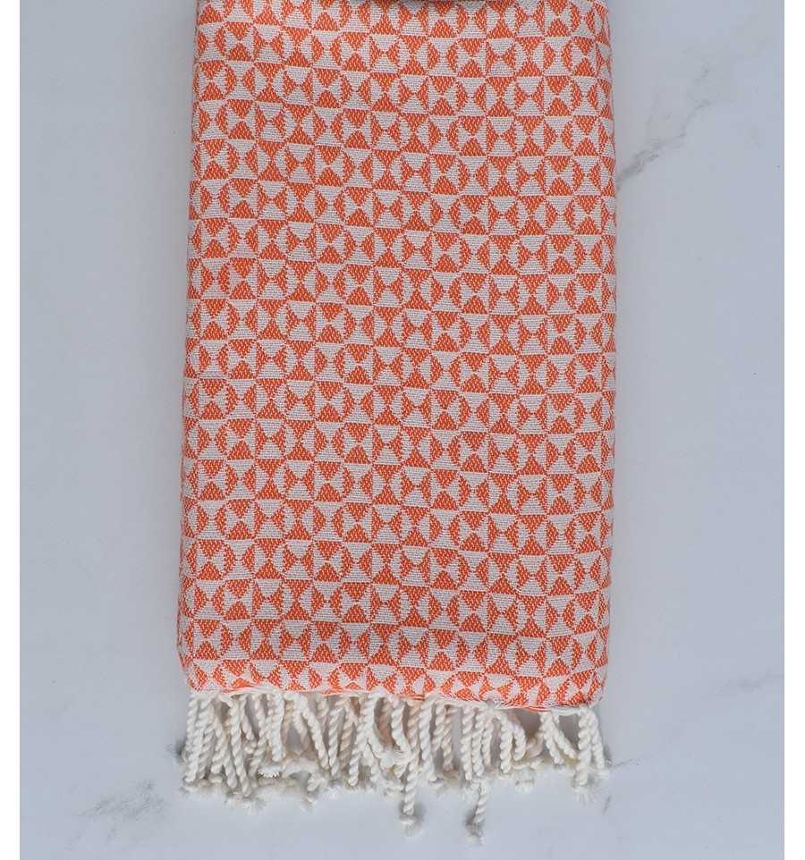 Fouta papillon orange clair