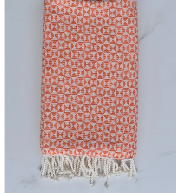 Fouta papillon orange clair 