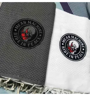Fouta broderie motard club