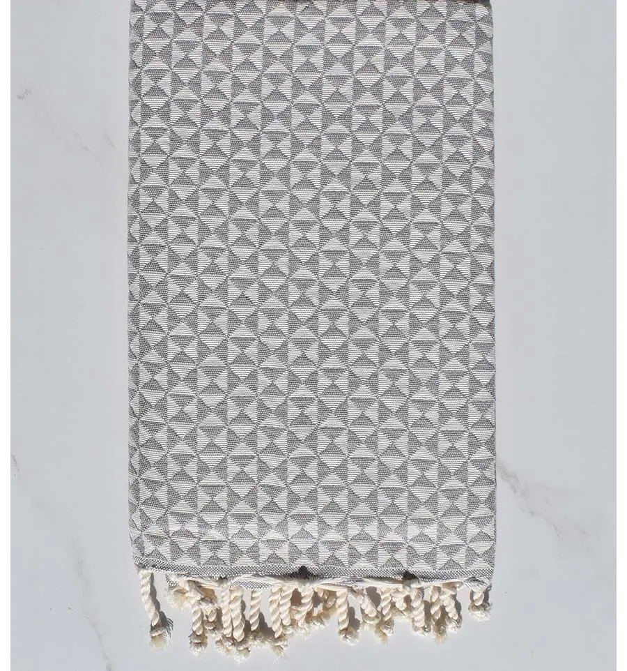Fouta papillon gris 
