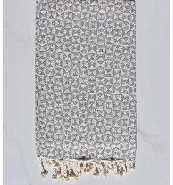 Fouta papillon gris 