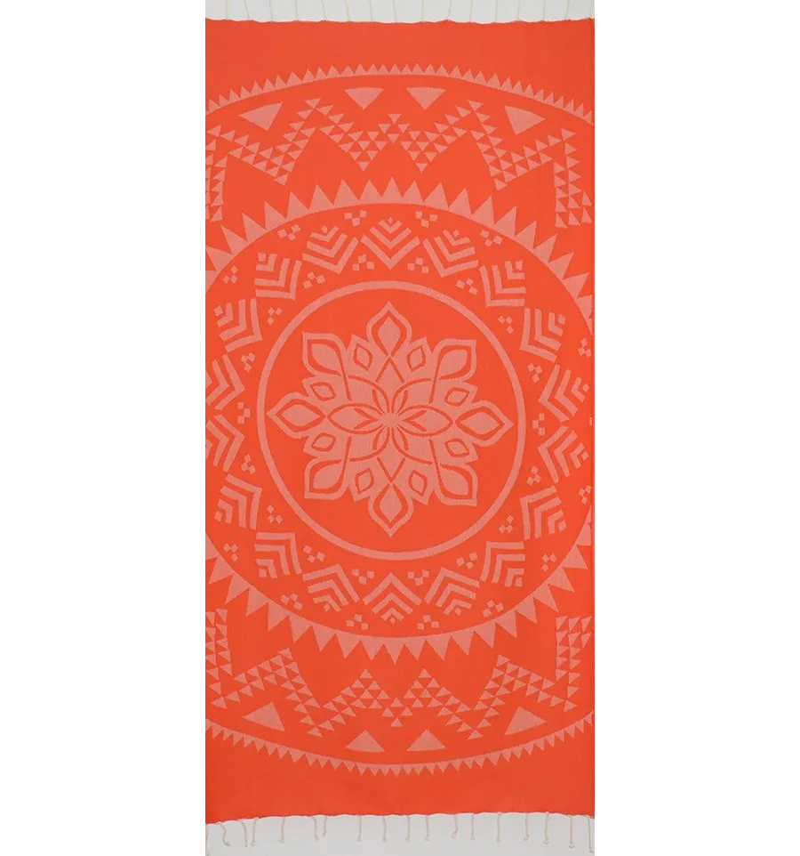 Fouta bohémian orange