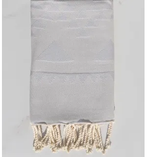 Fouta bohémian couleur pervenche clair 