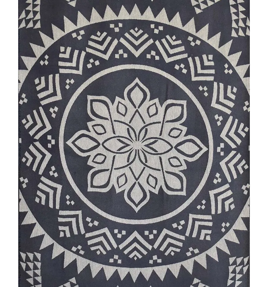 Fouta bohémian bleu de minuit 