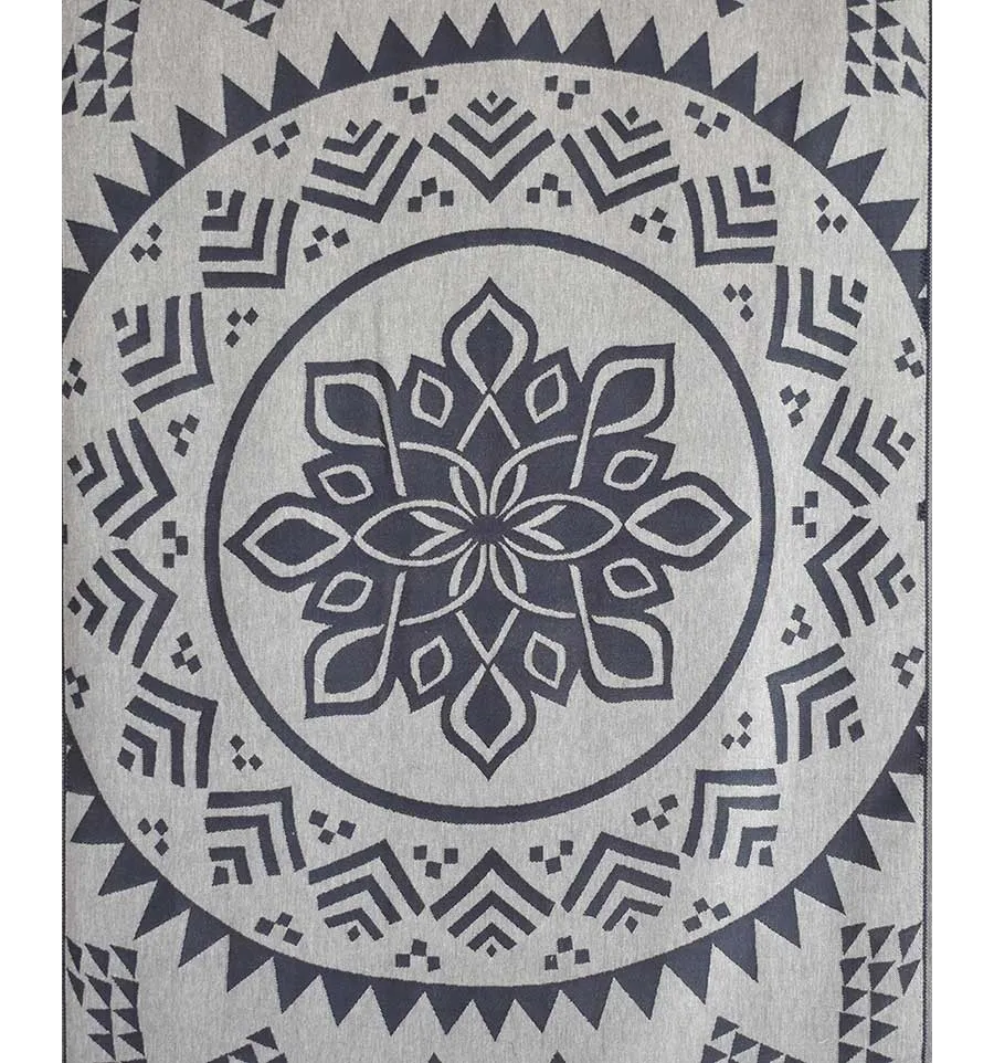 Fouta bohémian bleu de minuit 