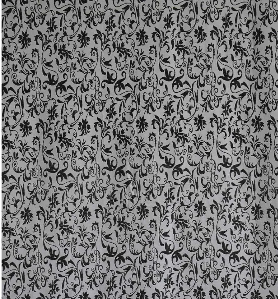 Fouta fleur gris noir et blanc 