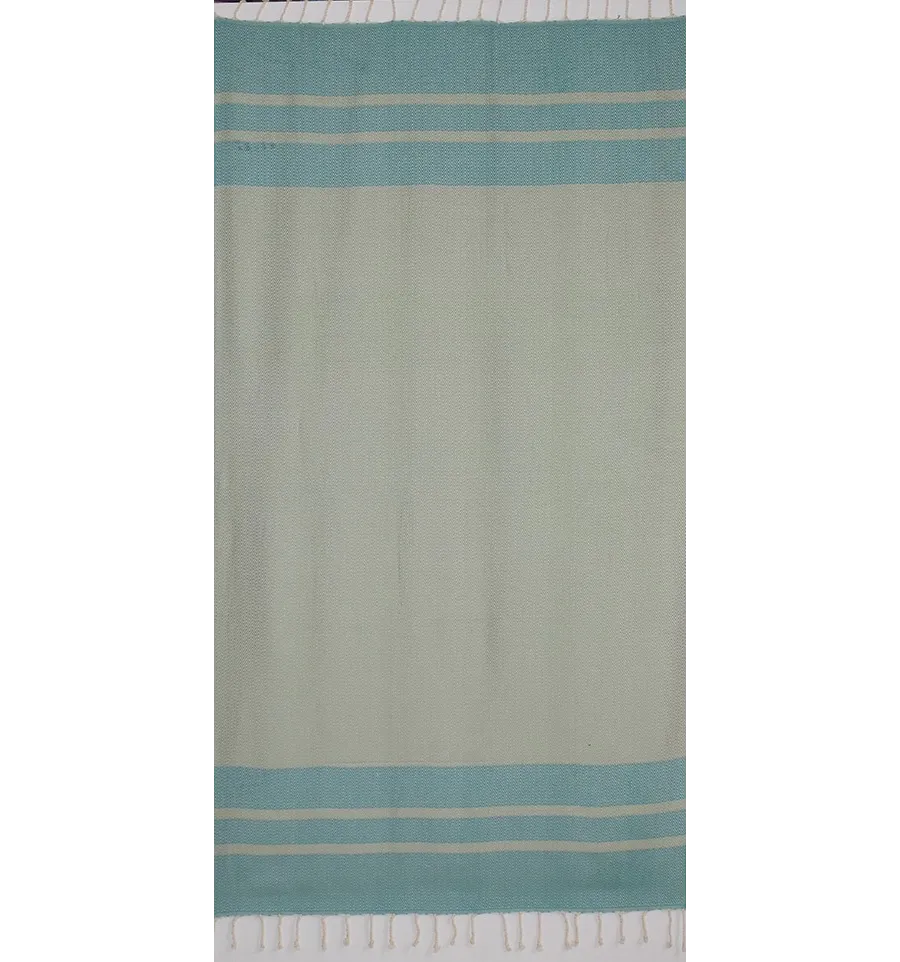 Fouta Chevron vert clair et vert 