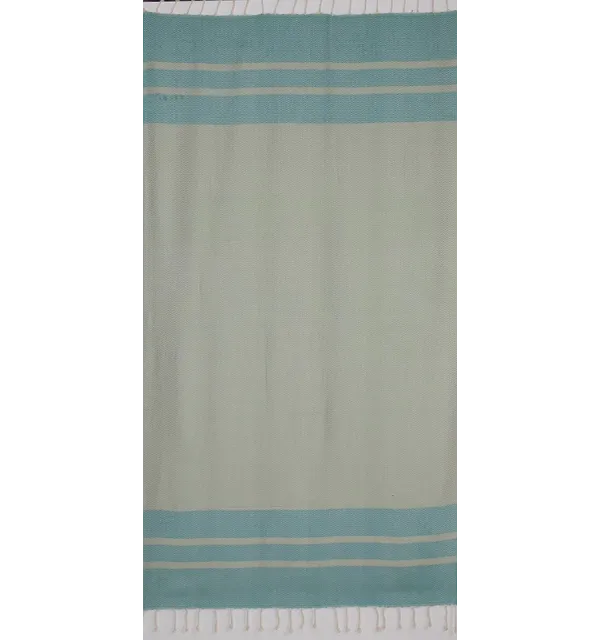 Fouta Chevron vert clair et vert 