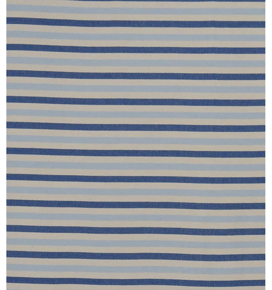 Fouta chevron écru clair et bleu 