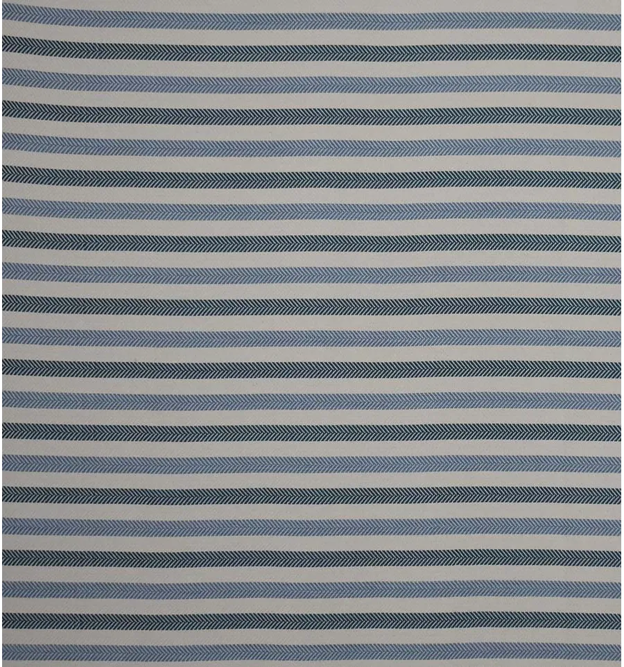 Chevron blanc crème,bleu charrette et paon 