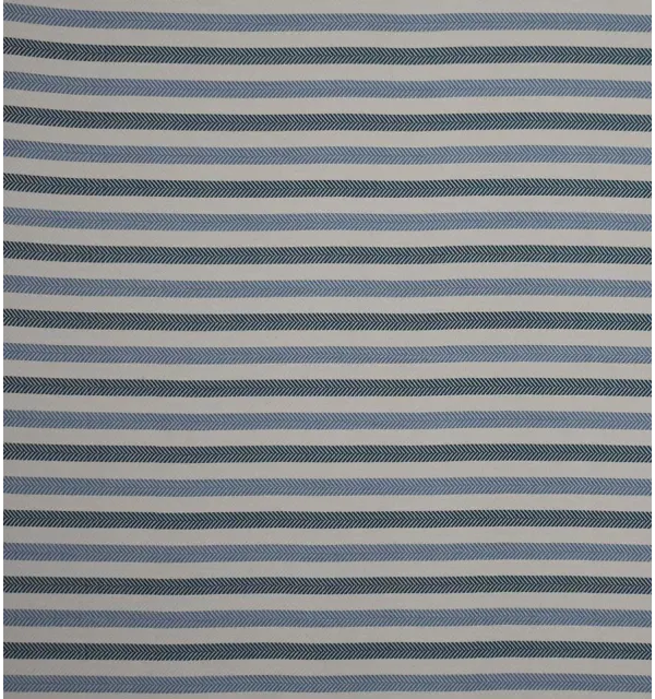 Chevron blanc crème,bleu charrette et paon 