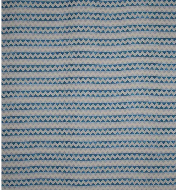 Fouta zigzag écru, bleu azur bleu maya 