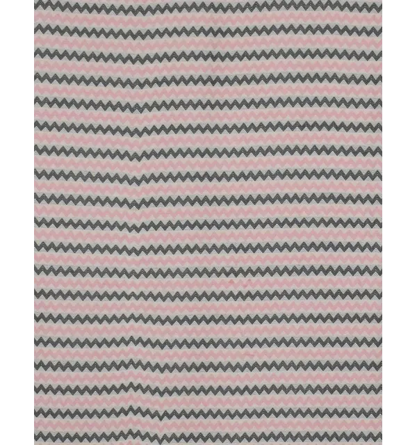 Fouta zigzag crème, Rose bébé clair et gris foncé 