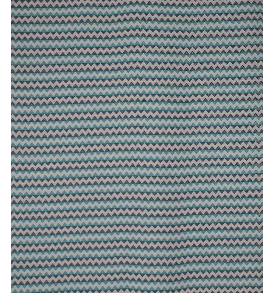 Fouta zigzag crème,bleu cobalt et Turquoise 