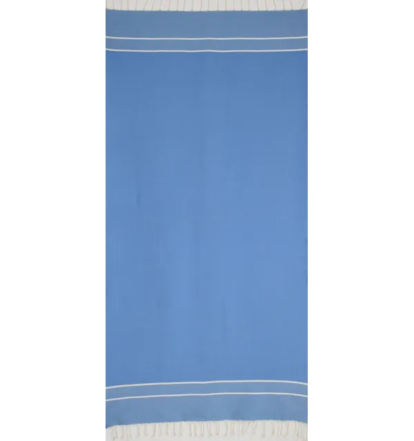 Fouta chevron bleu électrique clair 