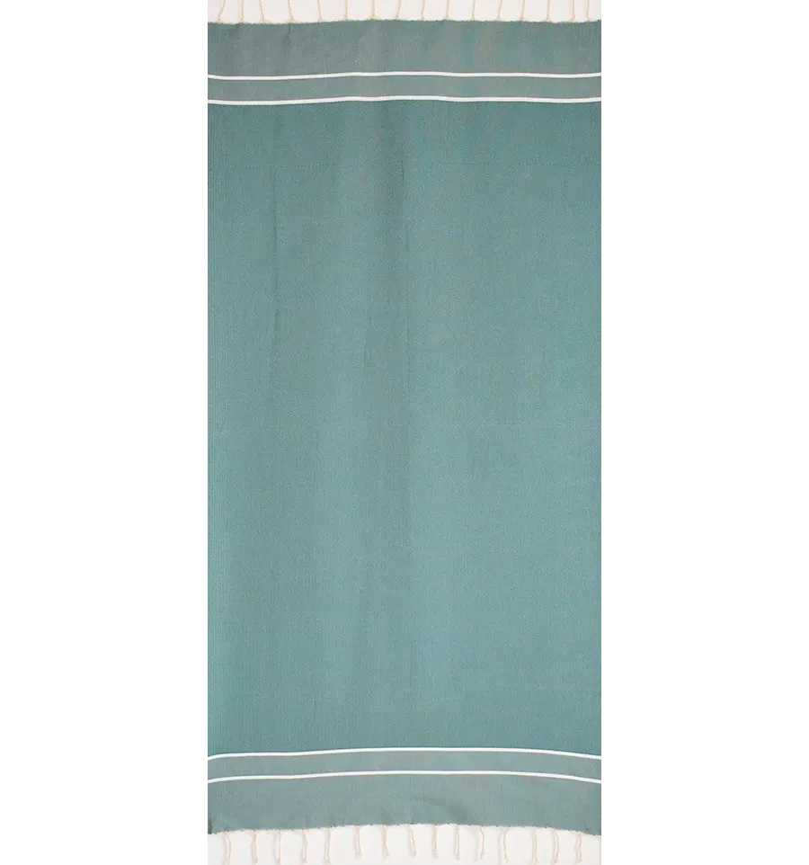 Fouta chevron vert gazon 