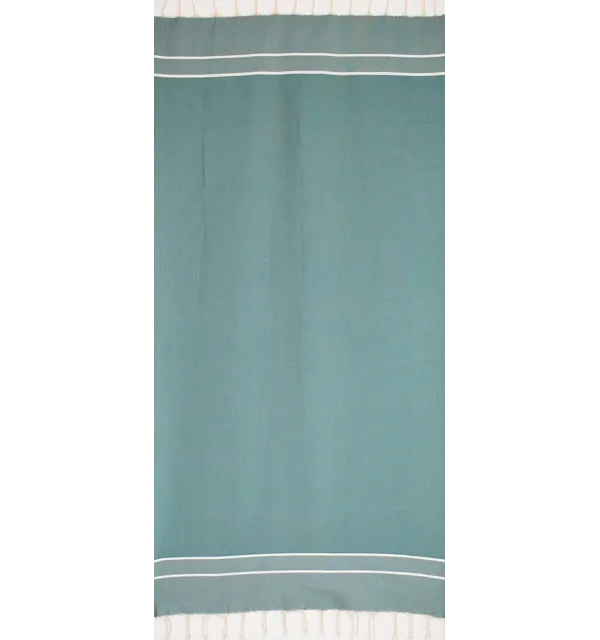 Fouta chevron vert gazon 