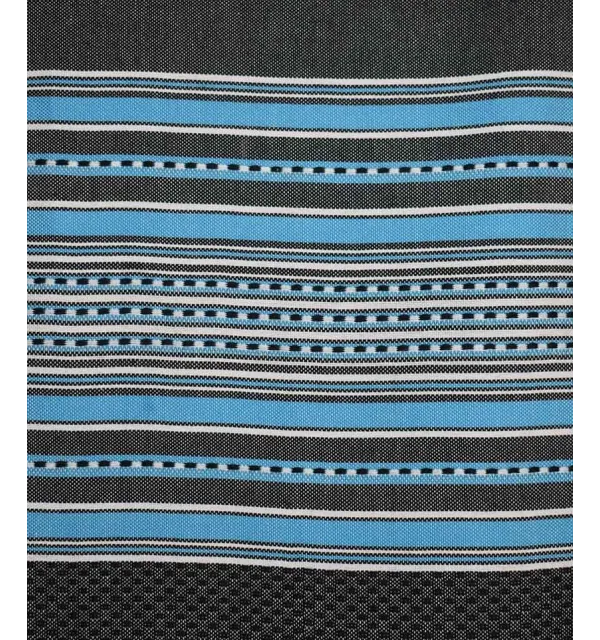 Fouta arabesque bleu foncé avec rayures bleu 