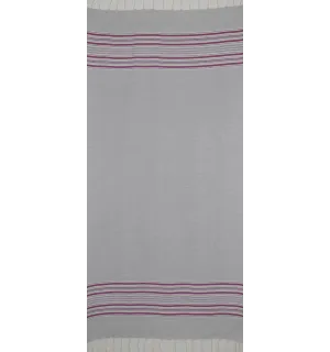Fouta arabesque gris clair et mauve byzantin 2