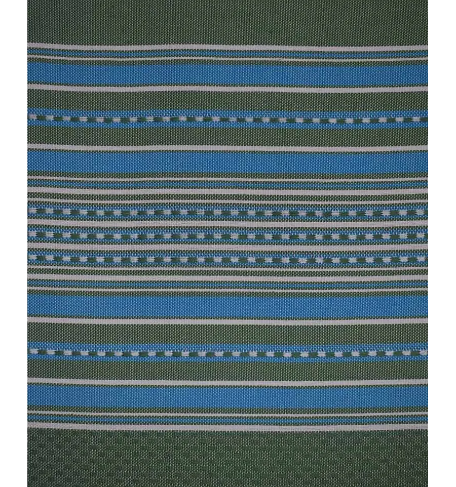 Fouta arabesque vert avec rayures bleu 