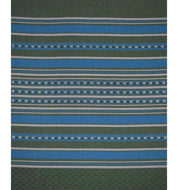 Fouta arabesque vert avec rayures bleu 
