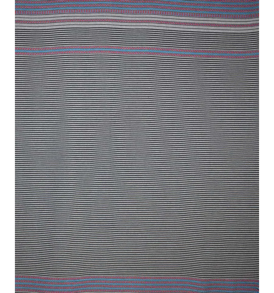 Fouta arabesque violet pale rayée gris anthracite 