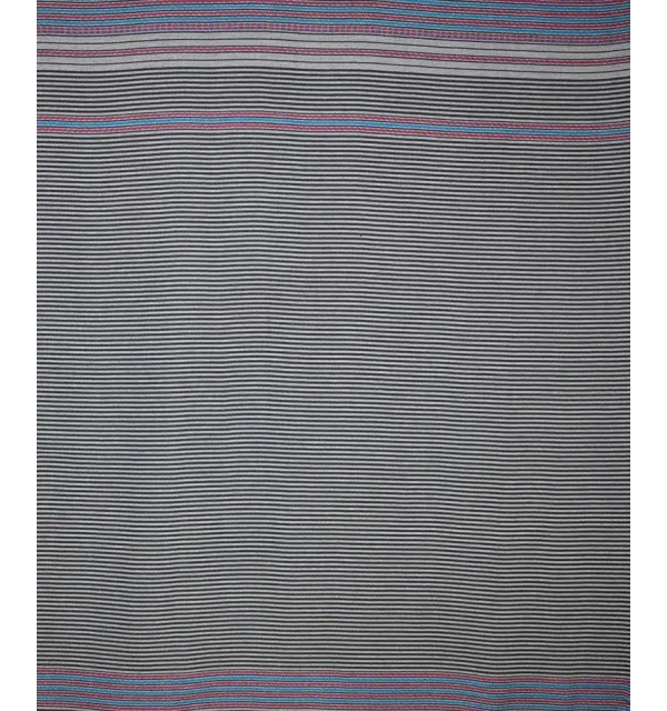 Fouta arabesque violet pale rayée gris anthracite 