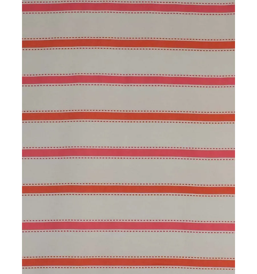 Fouta arabesque blanc crème, orange corail et rose 