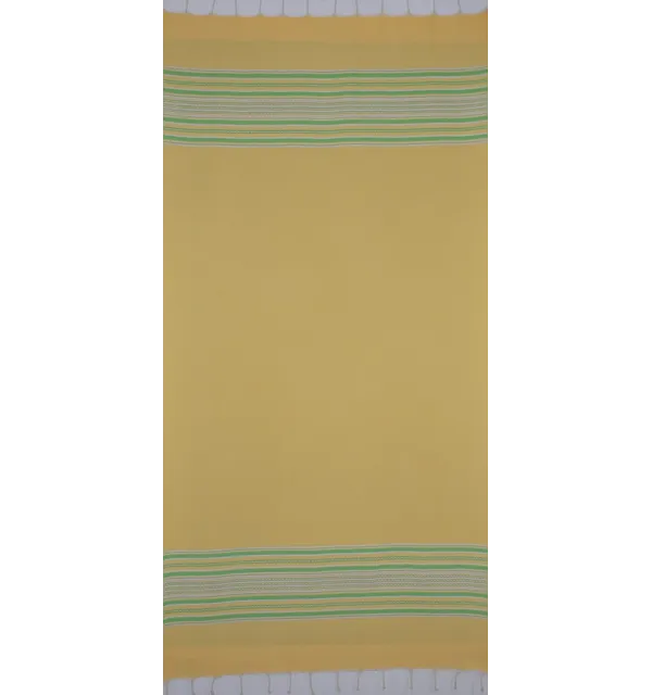 Fouta arabesque jaune et vert 