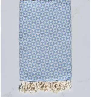 Fouta papillon bleu ciel