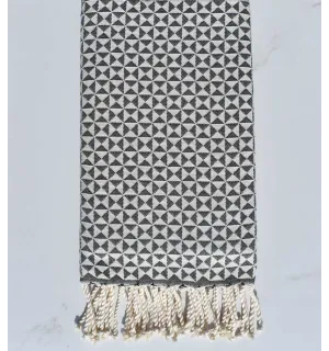 Fouta papillon gris anthracite 