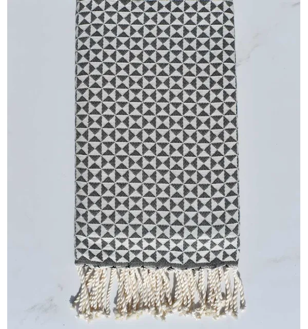 Fouta papillon gris anthracite 