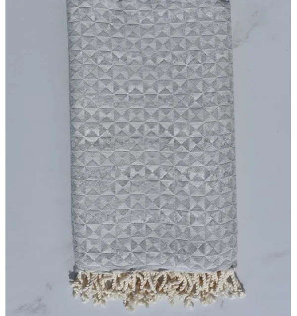 Fouta papillon gris de lin 