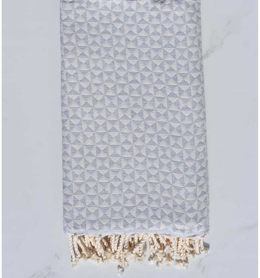 Fouta papillon gris clair