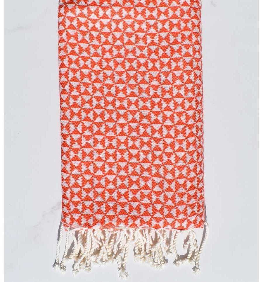 Fouta papillon orange rouge