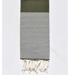 Enfant Nid d'abeille vert militaire 