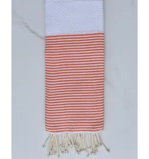 Enfant Nid d'abeille orange  et blanc 