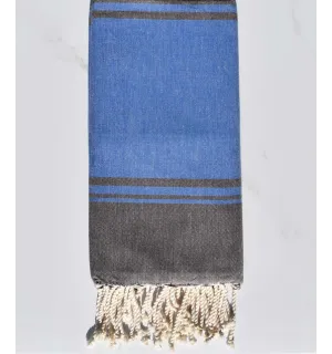 serviette de plage RAF-RAF bleu et marron 