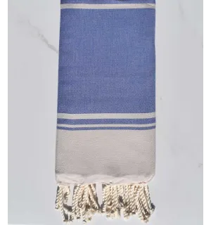 serviette de plage RAF-RAF bleu lavande et pêche 