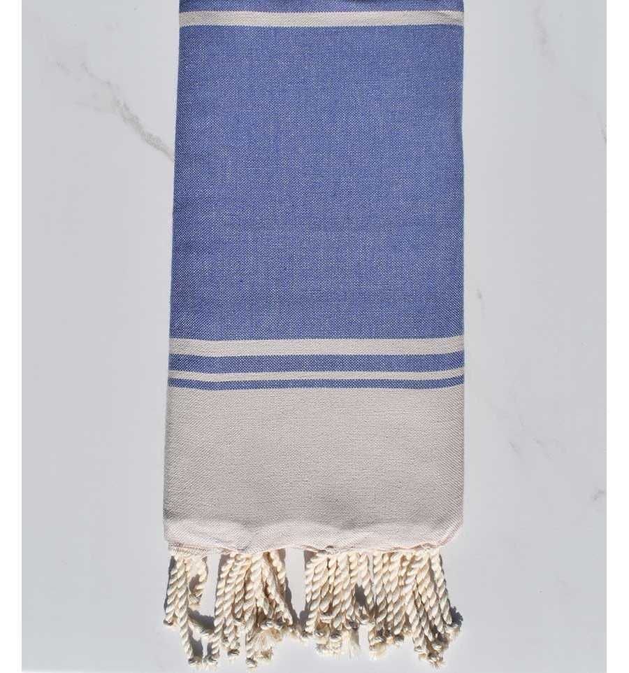 serviette de plage RAF-RAF bleu lavande et pêche