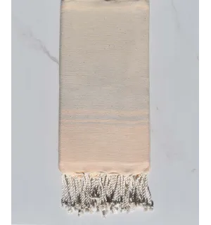 serviette de plage RAF-RAF blanc crème et bisque