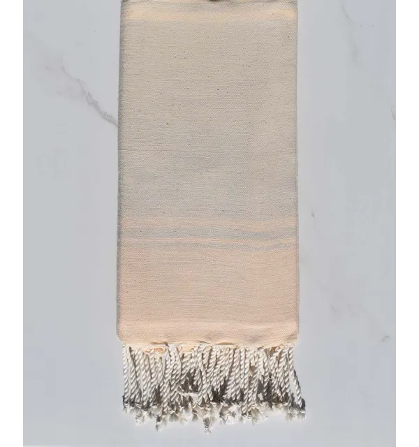 serviette de plage RAF-RAF blanc crème et bisque 