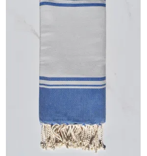 serviette de plage RAF-RAF blanc lunaire et bleu 