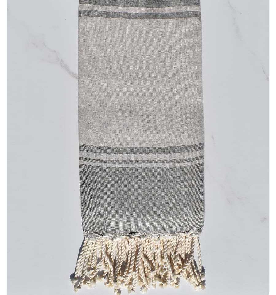 serviette de plage RAF-RAF bisque et gris