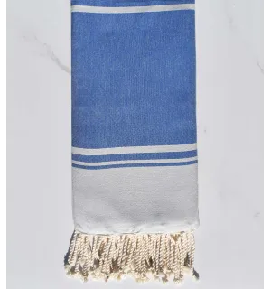 serviette de plage RAF-RAF bleu fumé et bleu bleuet