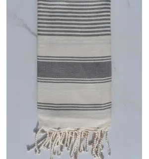 fouta plate gris apus et vert poireau