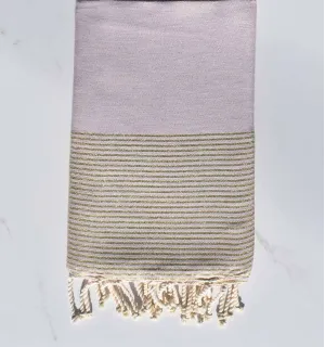 fouta plate lurex rose poudre